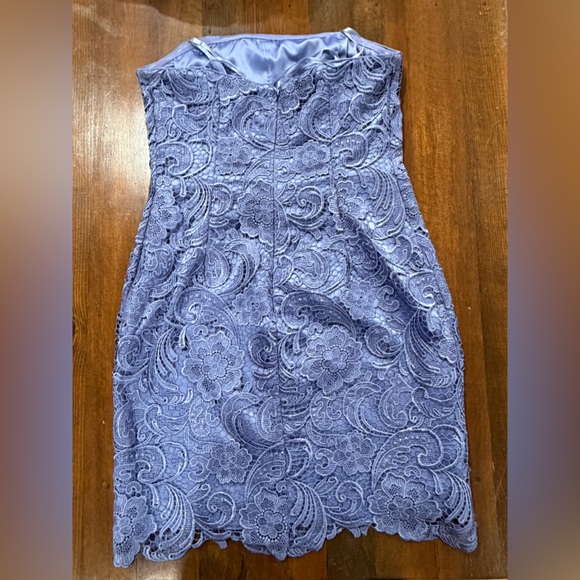 Adrianna Papell Satin Gown in Rich Blue - Picture 2 of 3